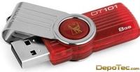 Imagen: 0 - Kingston DataTraveler 101 (8Gb, USB, rojo)